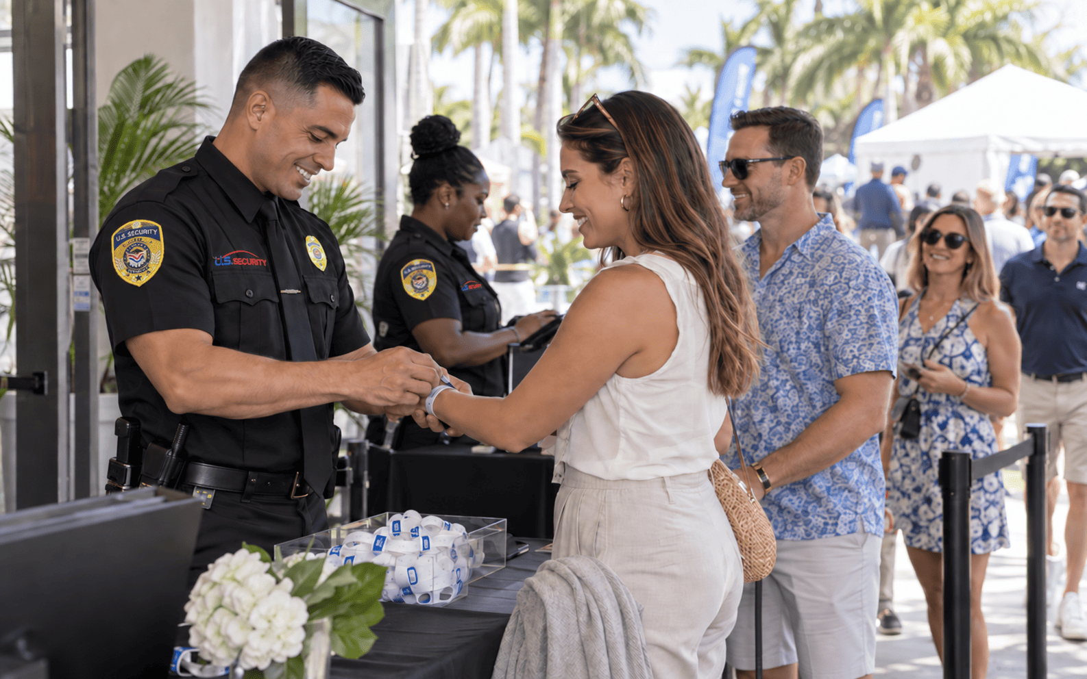 US Security professional event credential check