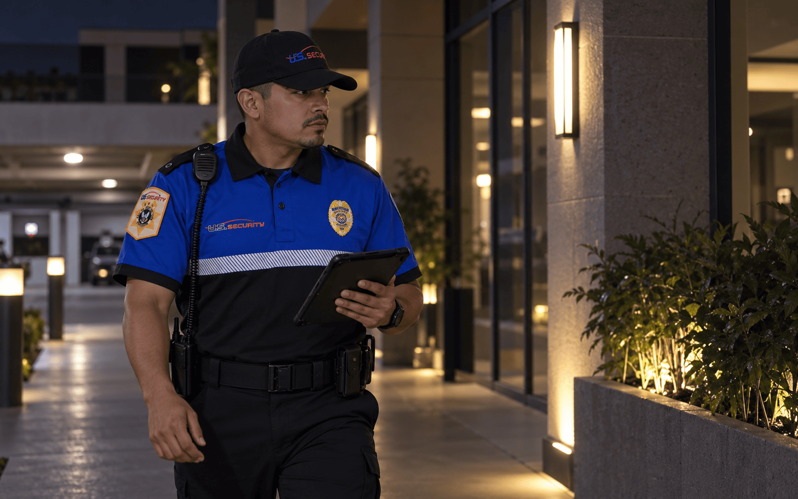 US Security conducting fire watch patrol rounds