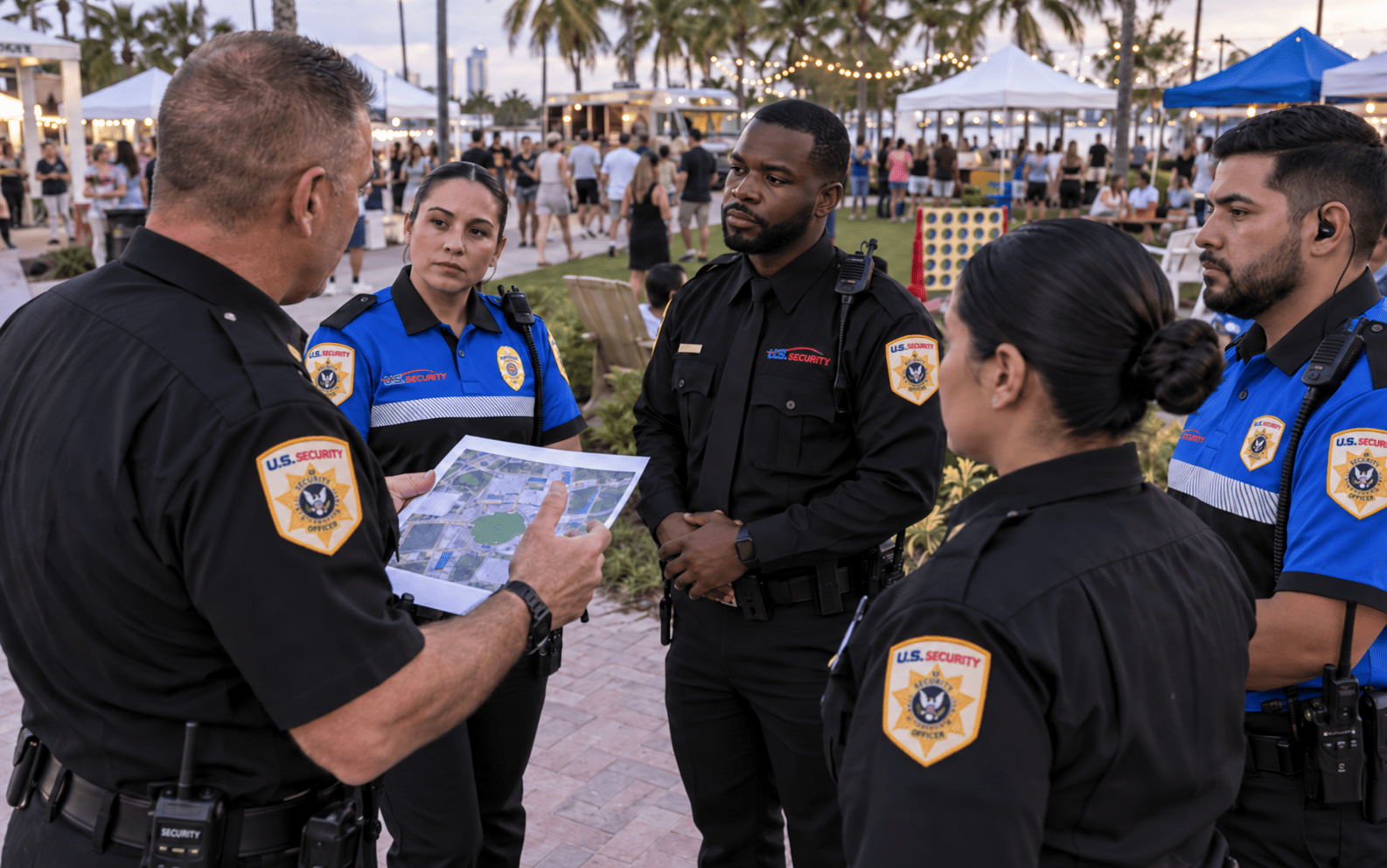 US Security event security team coordination