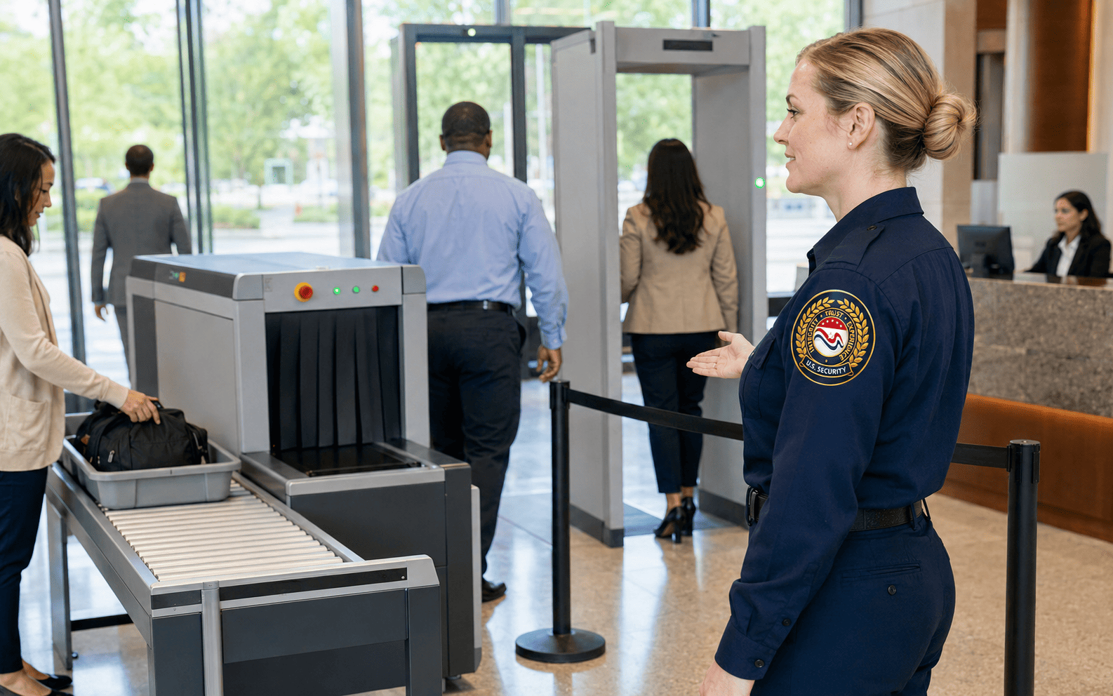 US Security government security screening checkpoint